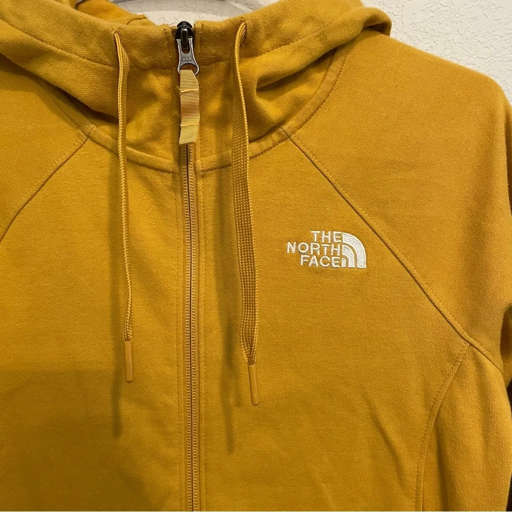 The North Face Mustard Yellow Zip Hoodie Jacket Women Small Outdoor - Picture 3 of 14